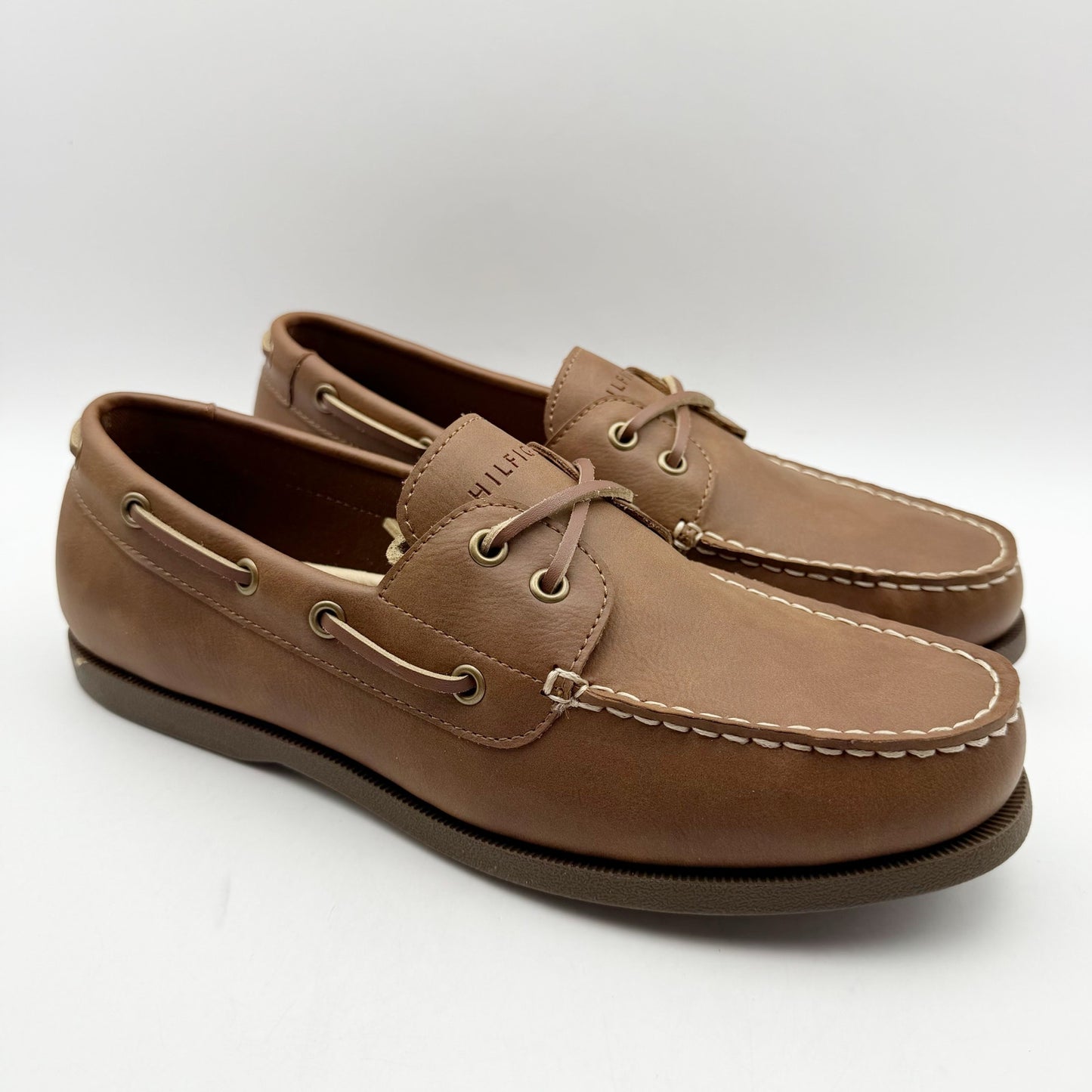 Tommy Hilfiger Men Brazen Two Eye Moc Toe Boat Shoe US 9 EU 42 Brown NIB