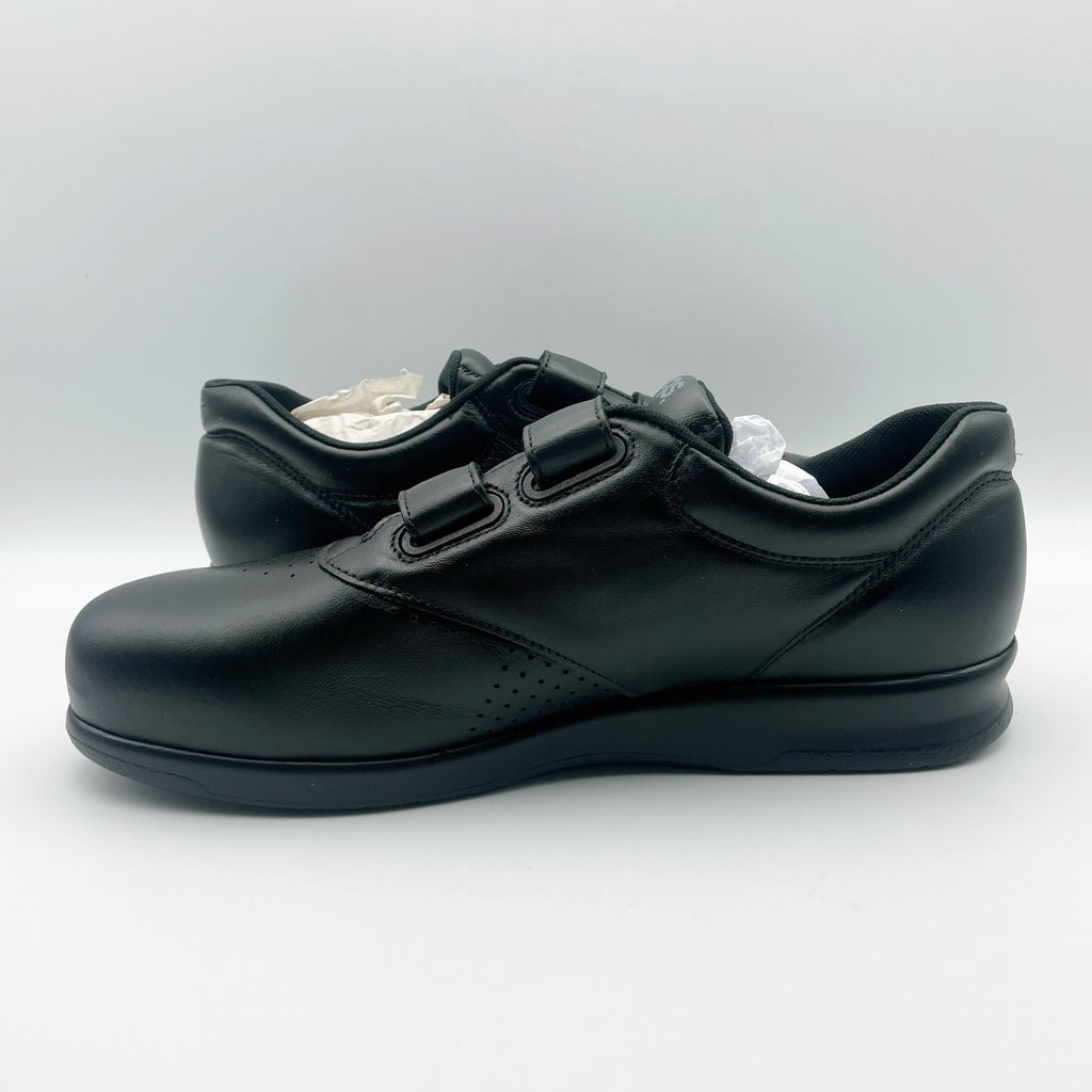 SAS Womens Me Too Adjustable Comfort Shoes US 11.5 WW EU 42 Black Leather NIB