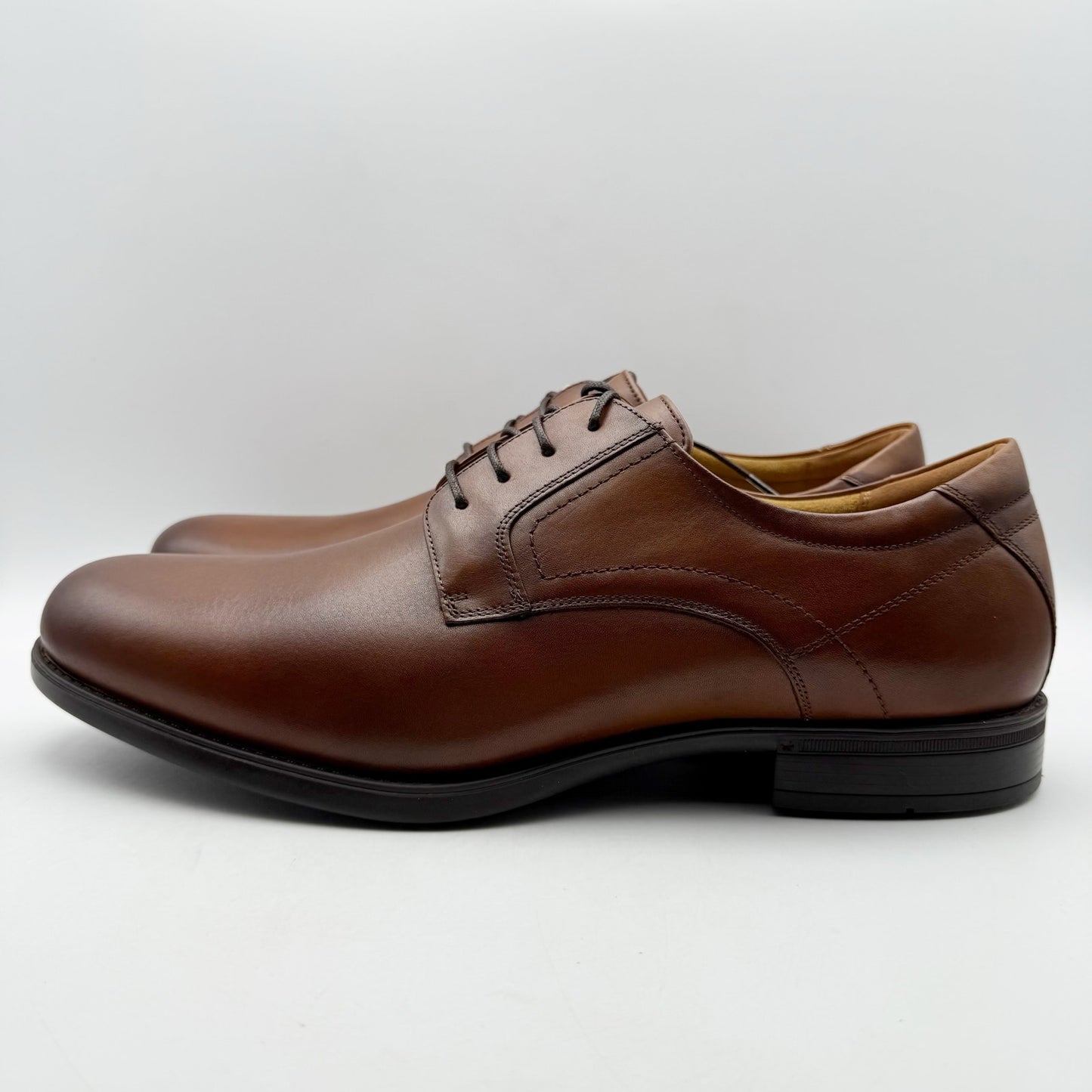 Florsheim Mens Midtown Plain Toe Oxford Shoes US 14 D EU 47 Brown Leather NIB