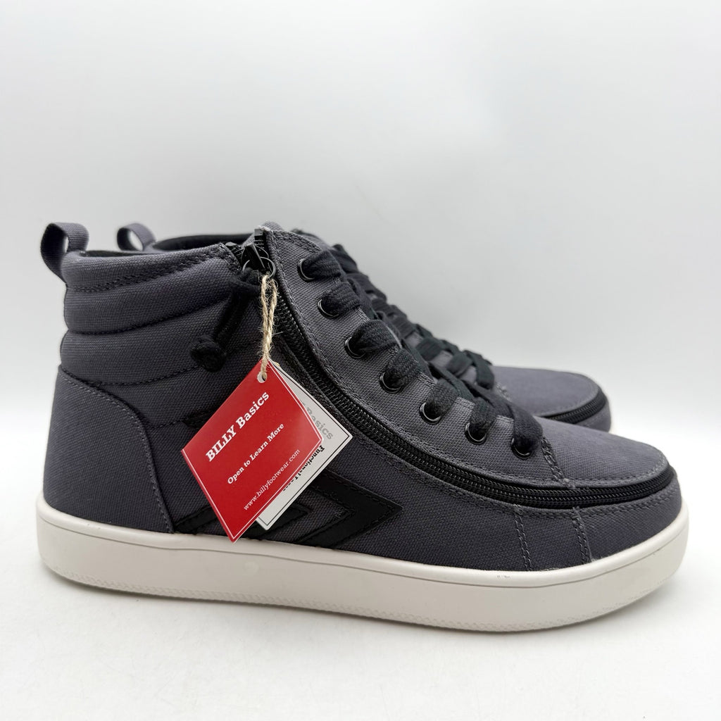 Billy Footwear Mens CS High-Top Sneaker US 9 Wide EU 42 Black Charcoal NWOB