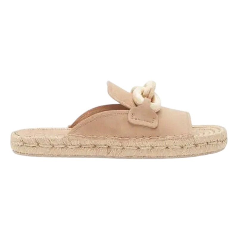 Pedro Garcia Womens Journey Slide Sandals EU 39.5 US 9.5 Tan Beige Leather NWOB