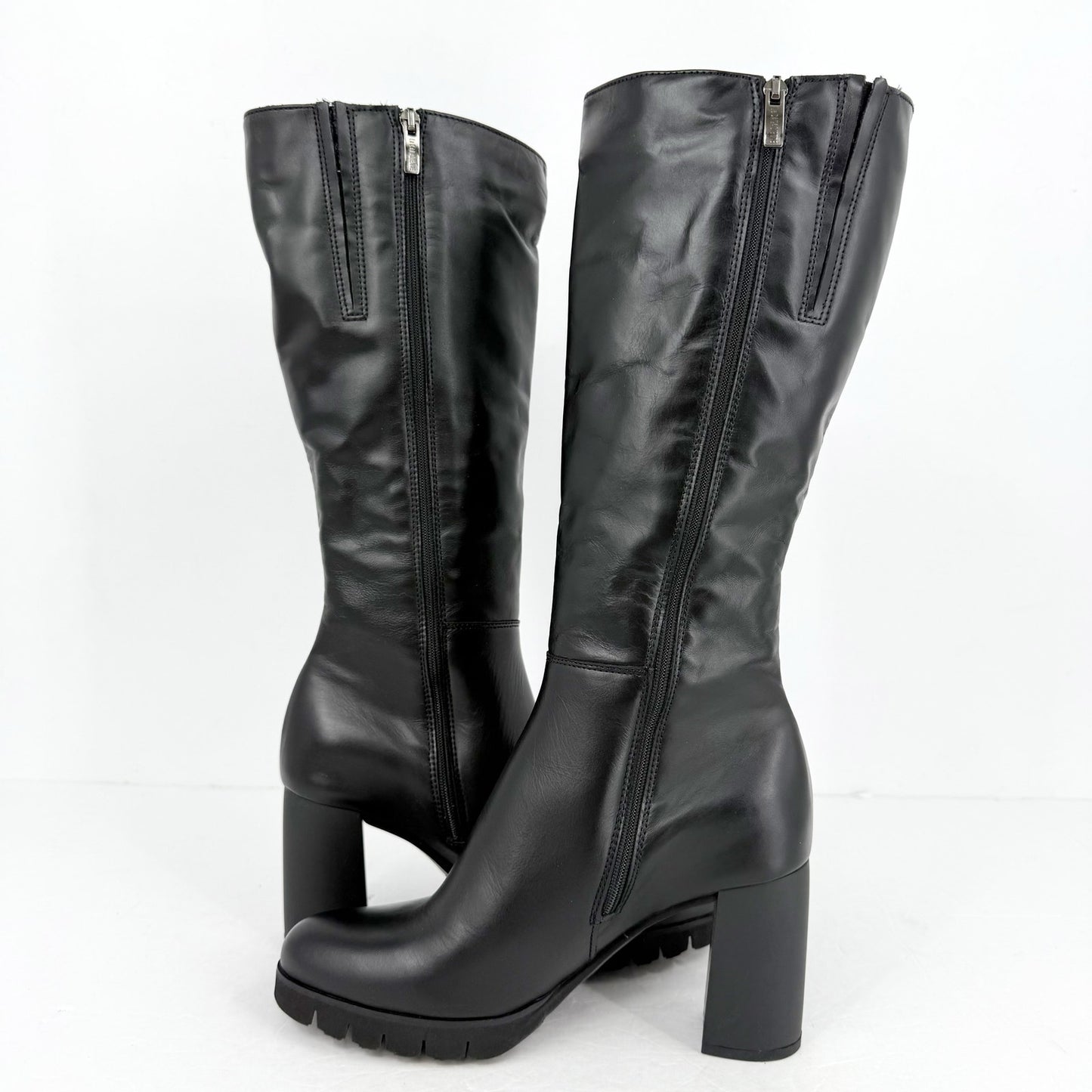 La Canadienne Womens Miles Knee High Boots US 8.5 M Black Leather NWOB