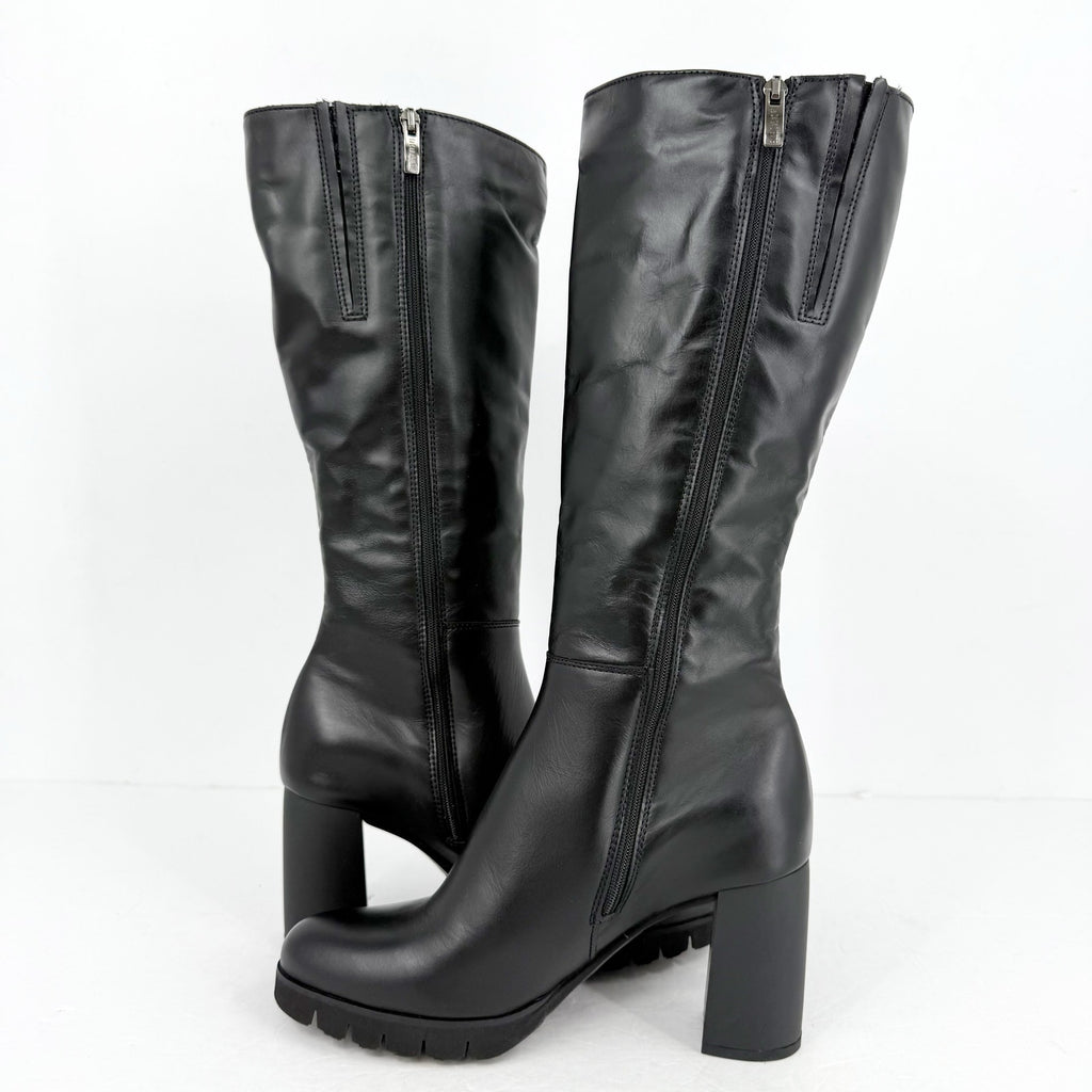 La Canadienne Womens Miles Knee High Boots US 8.5 M Black Leather NWOB