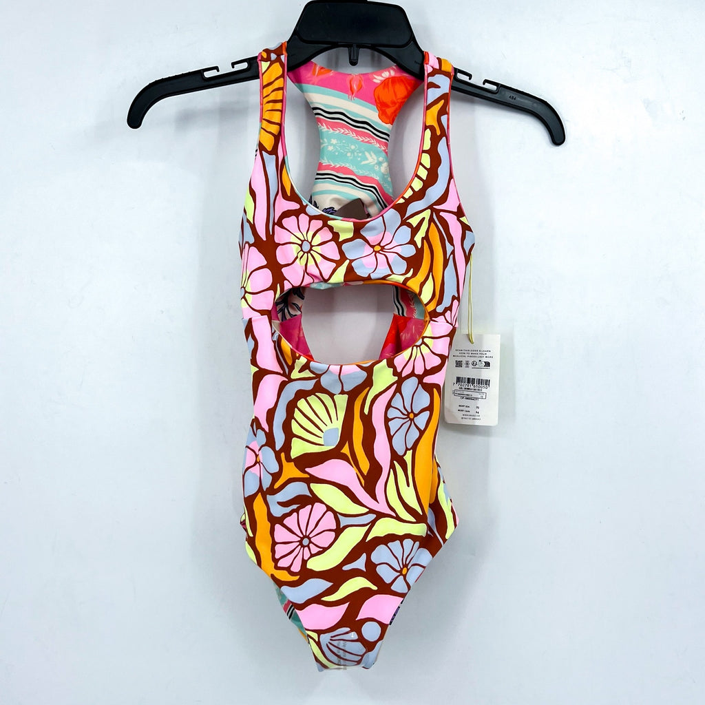 MAAJI Reversible Confetti One Piece Swimsuit Girl's 12 Pink Sundance Multi NWT