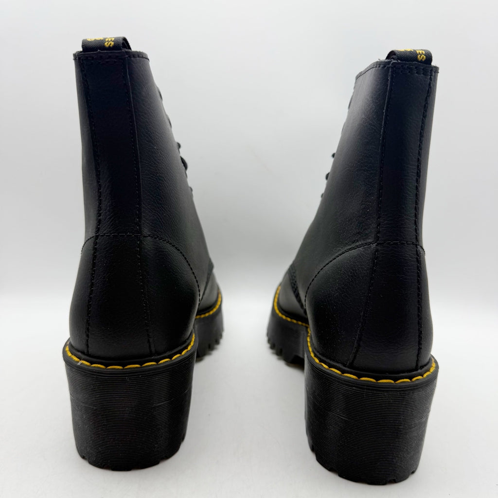 Dr. Martens Womens Sanguine Heeled Ankle Bootie EU 37 US 6 Black Leather NWOB