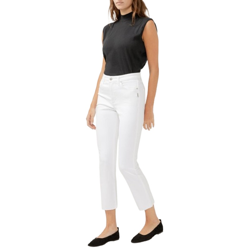 SILVER JEANS CO. Isbister Straight Leg Ankle Jeans 27x27 US 4 White Stretch NWT