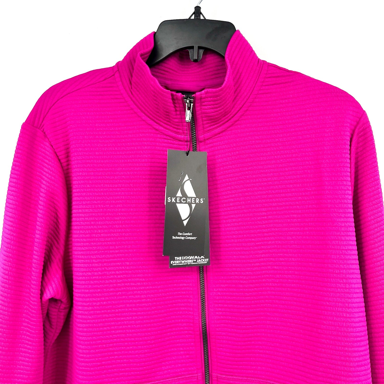 SKECHERS Women's GO WALK Everywhere Jacket Large Pink Full Zip NWT