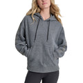 DKNY Sport Womens Hoodie Sweatshirt Small Grey Rhinestone Logo Sleeve NWT