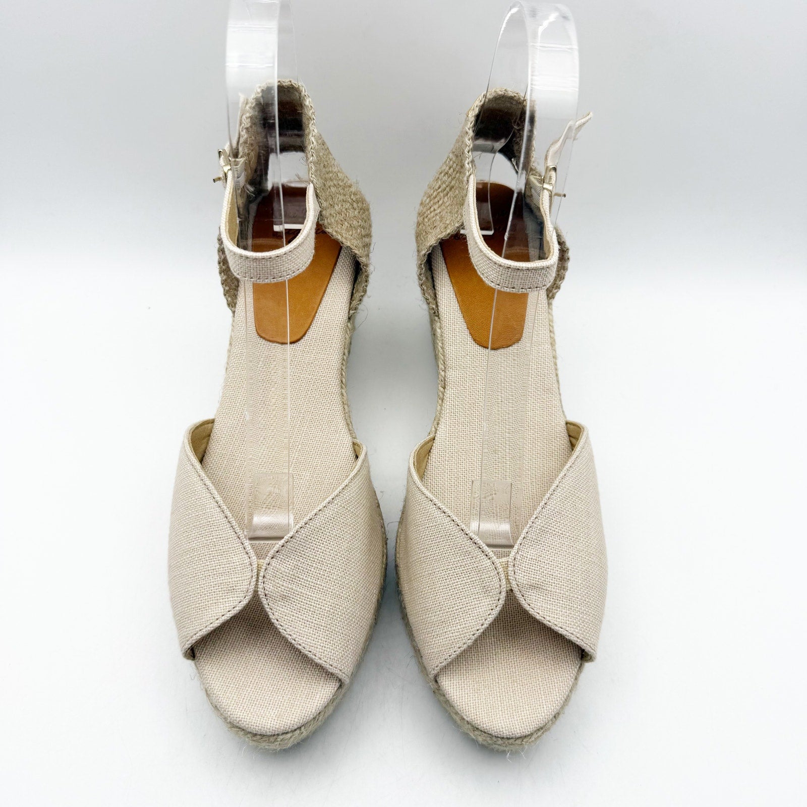 Toni Pons Womens Lua-NT Espadrilles EU 41 US 10.5 Cream Sandals Wedge Heels NIB