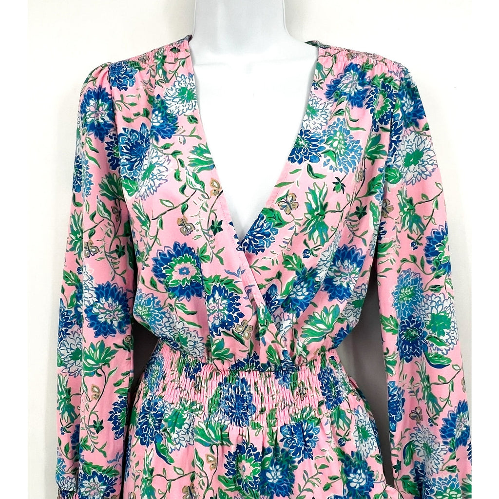 LILLY PULITZER Cristiana Fit and Flare Dress Size 2 Conch Shell Pink Blue NWT