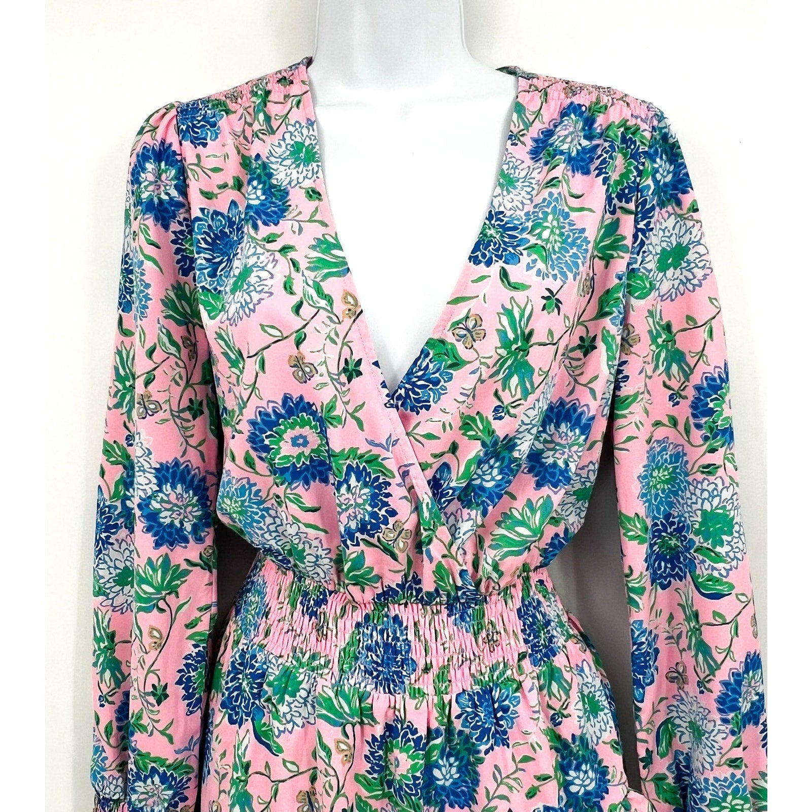 LILLY PULITZER Cristiana Fit and Flare Dress Size 2 Conch Shell Pink Blue NWT