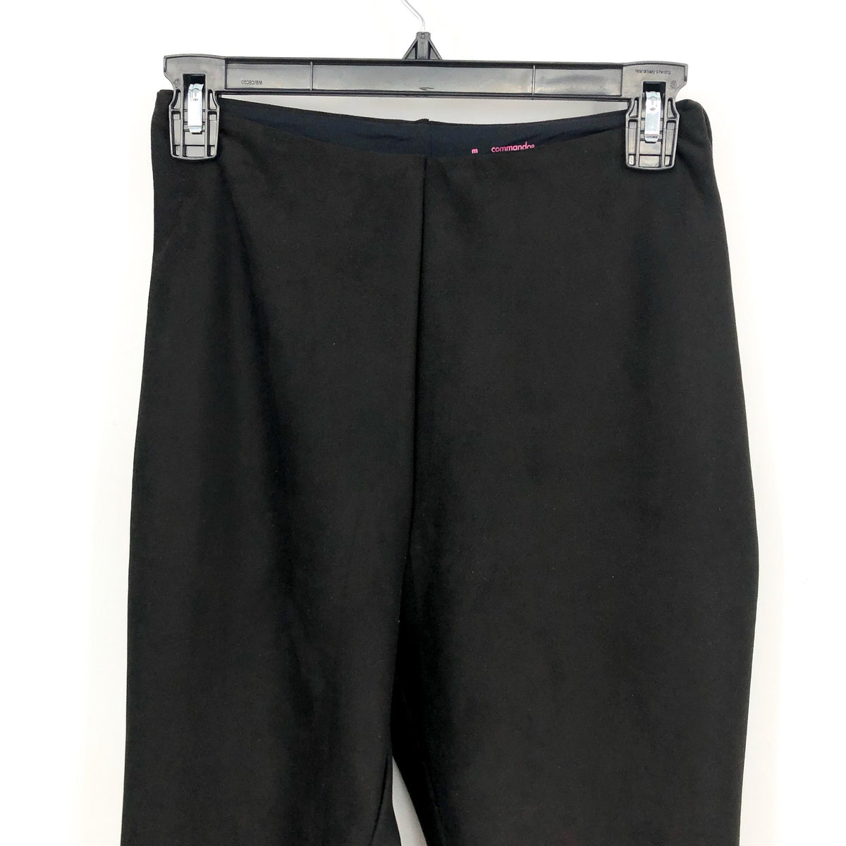 COMMANDO Women's Faux Suede Leggings Medium Black High Rise Stretch NWT