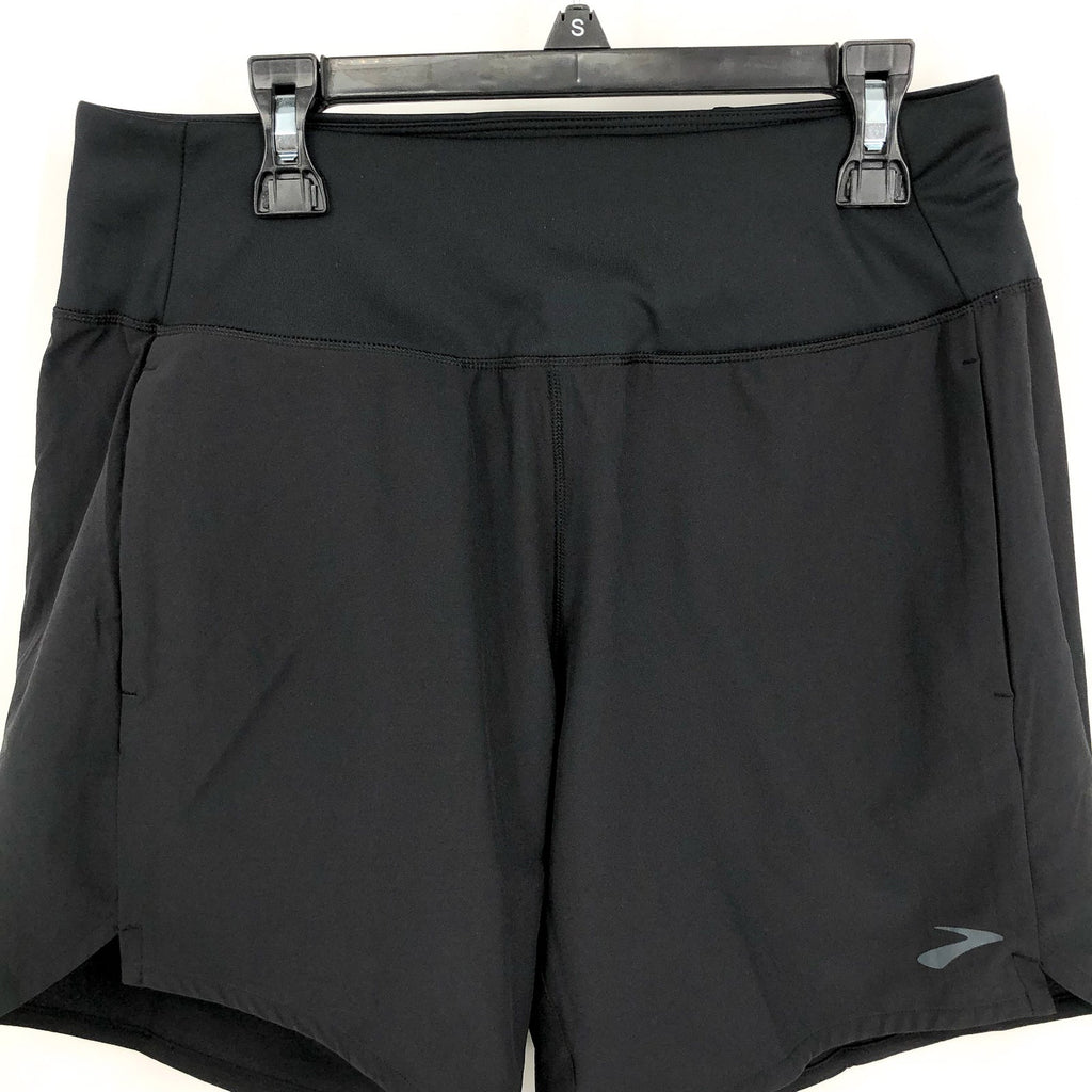 BROOKS Women's Chaser 7" Running Shorts Size Small Black Athletic Stretch NWT