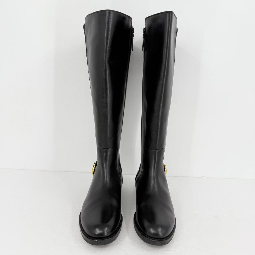 Cole Haan Womens Clover Knee High Boots US 11 M EU 42 Black Leather NIB