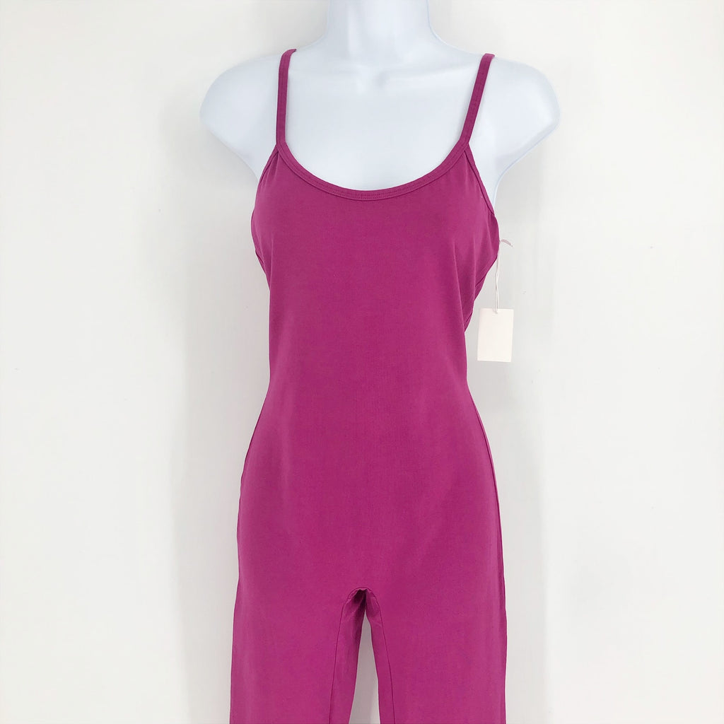 LACAUSA Womens Flow Prana Unitard Large Pink Dragon Fruit Yoga Stretch NWT
