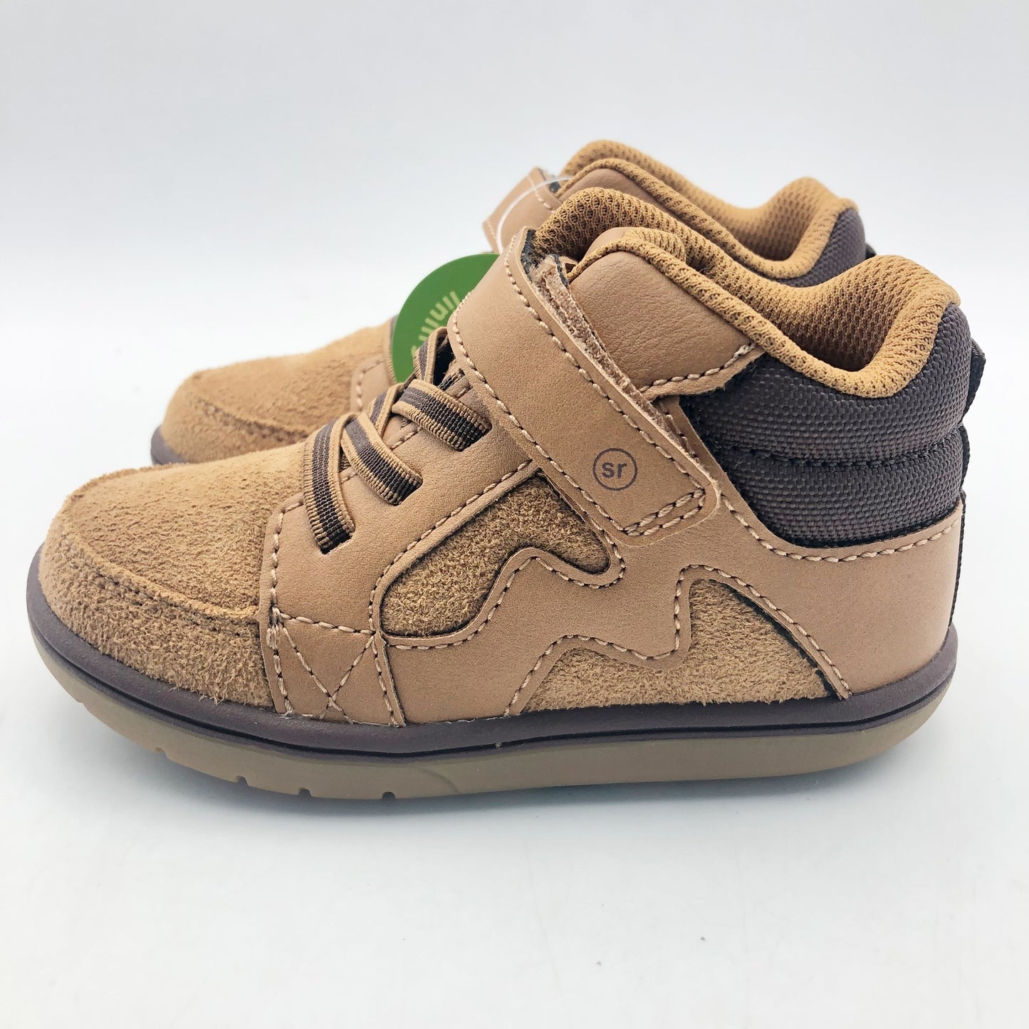 Stride Rite SRT Ames Honey Yellow Boy Boots Size 5 Wide Brown Kids Shoes NIB