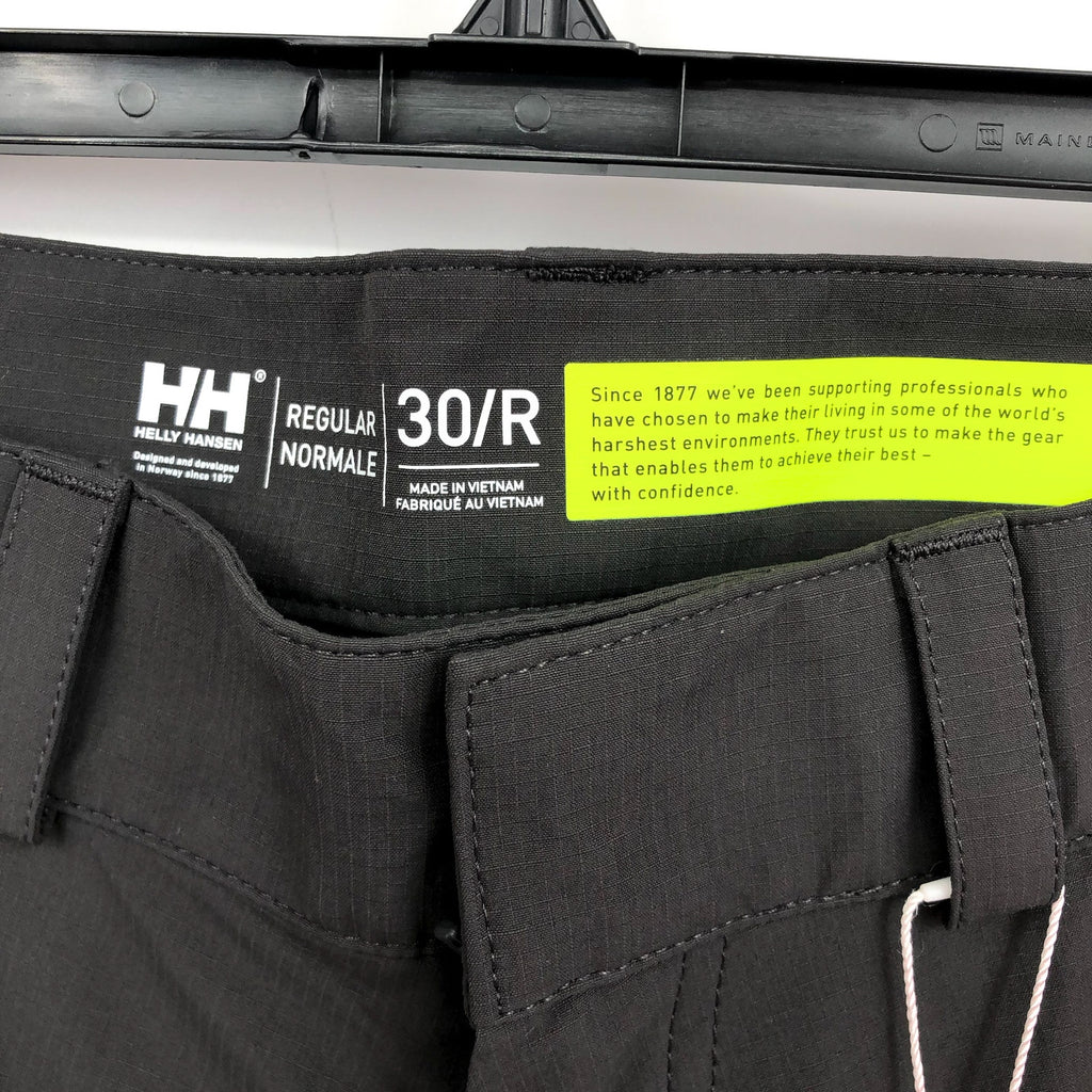 HELLY HANSEN Men's HH Quick Dry Pants 30X31 Grey Ebony Lightweight Outdoor NWT