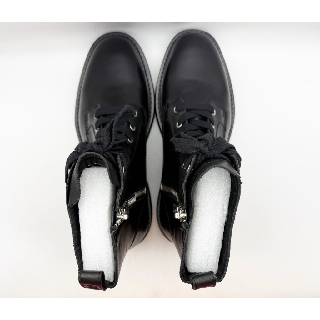 Saint Morta Men's Chunky Boot Size 9 Black Leather Lace Up Combat NIB