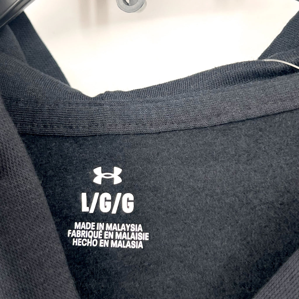 UNDER ARMOUR Womens Rival Fleece Full Zip Hoodie Large Black Sweatshirt NWT