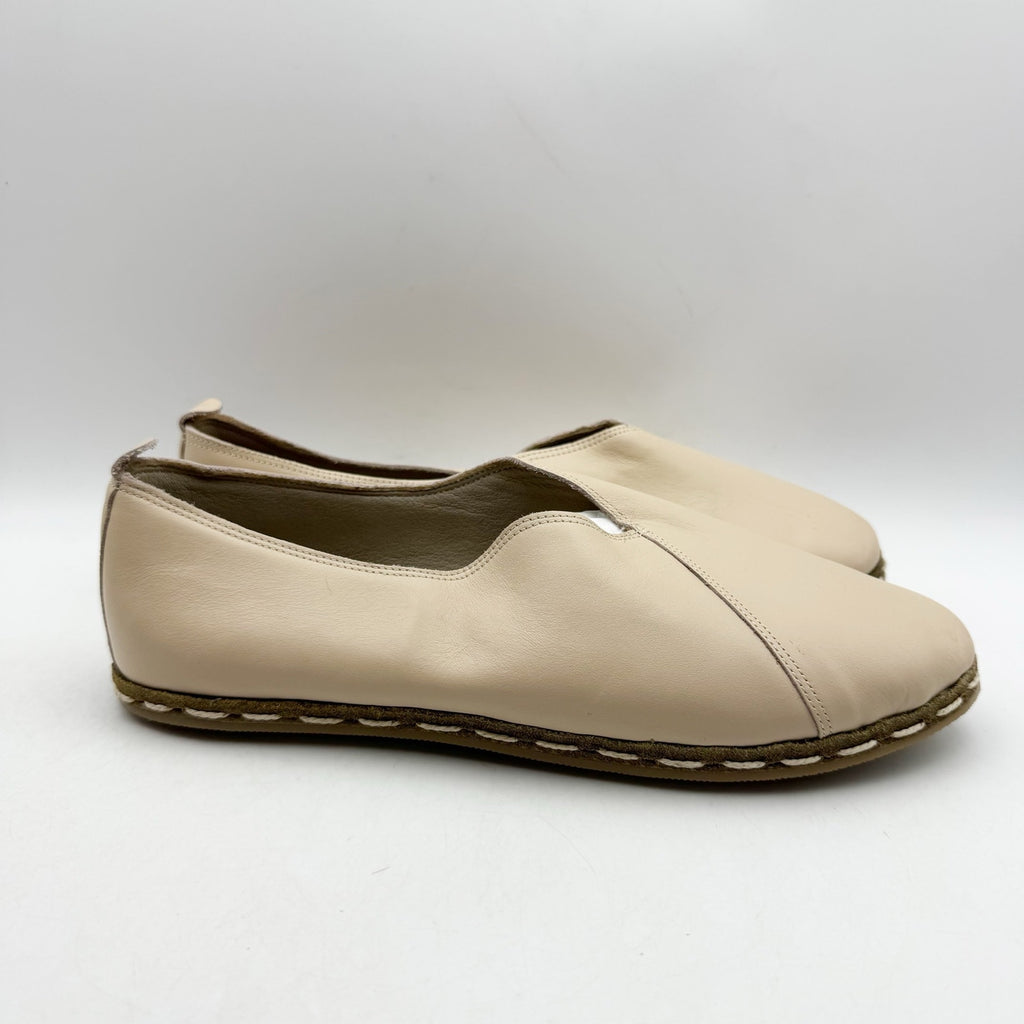 NIDA LU Womens LU Loafers EU 40 US Size 9 Bone White Leather NWOB