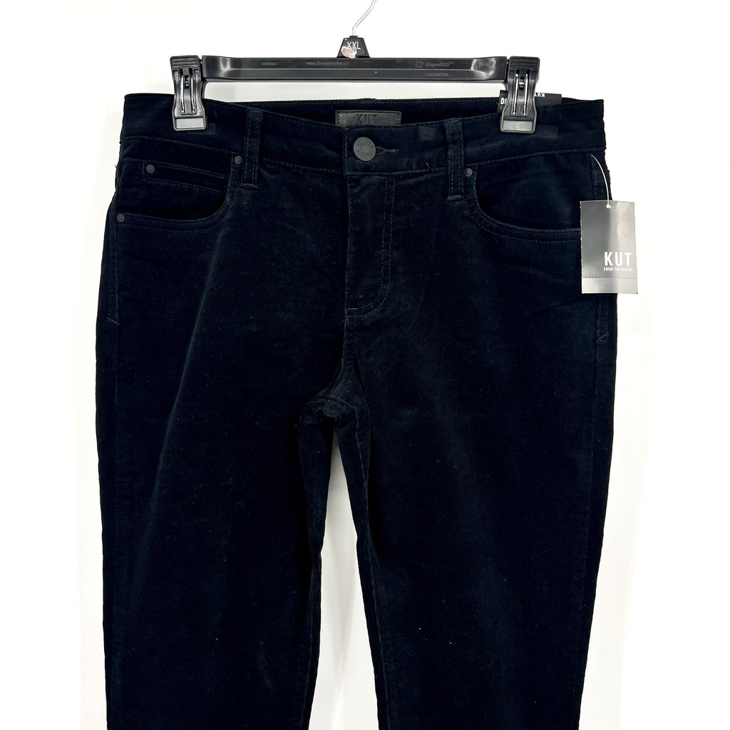 KUT FROM THE KLOTH Women's Diana Skinny Jeans Size 6 Black Corduroy NWT