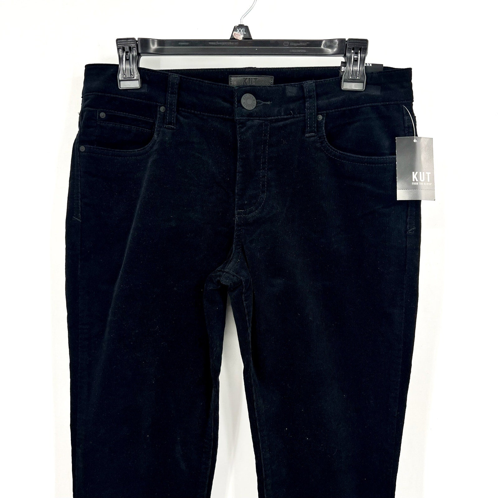 KUT FROM THE KLOTH Women's Diana Skinny Jeans Size 6 Black Corduroy NWT
