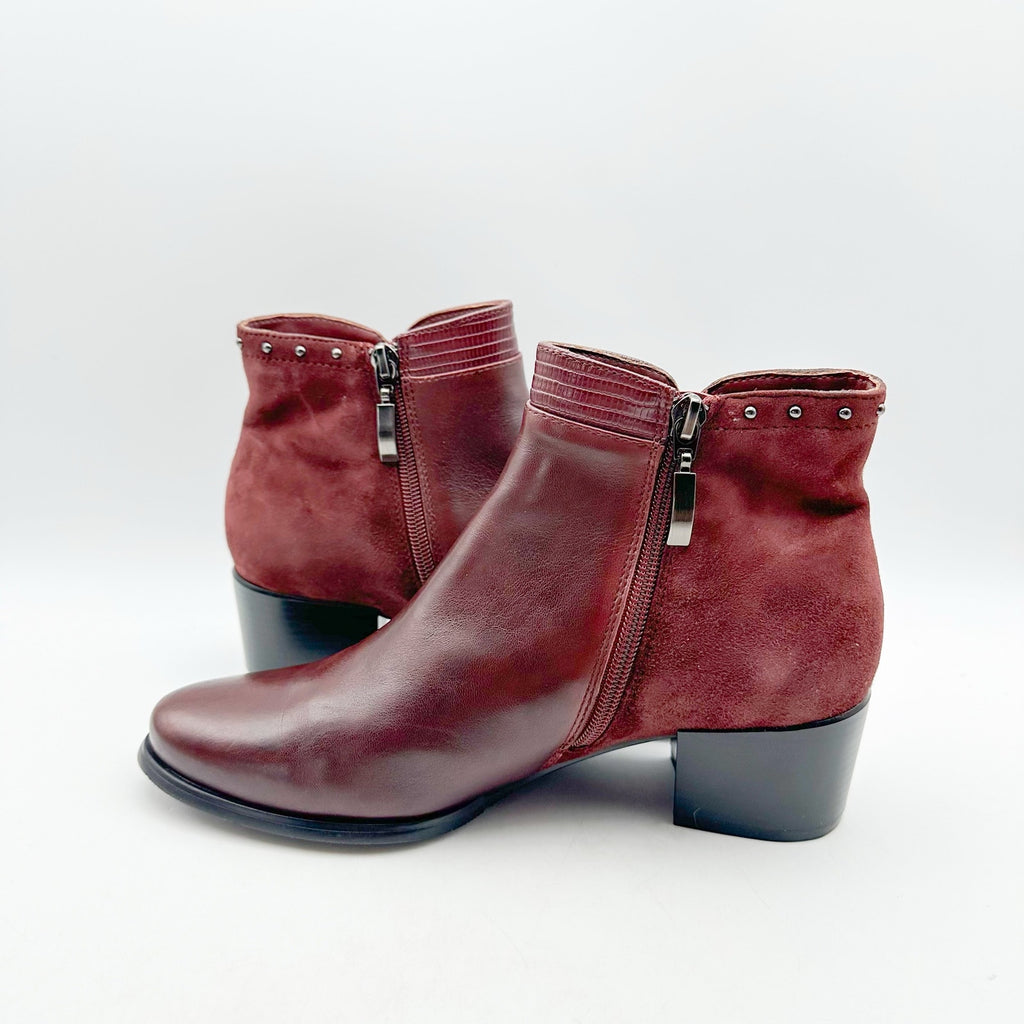 Spring Step Womens Kastania Ankle Boots EU 36 US 5.5-6 Bordeaux Red Leather NWOB