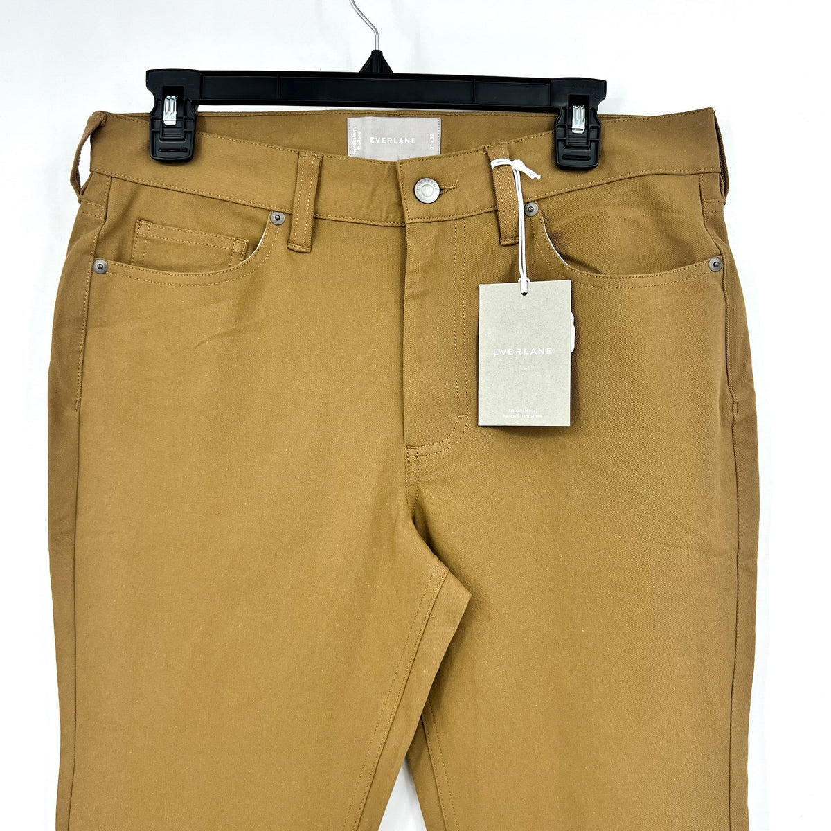 EVERLANE Men's The Performance 5-Pocket Pants 31x32 Tan Stretch NWT