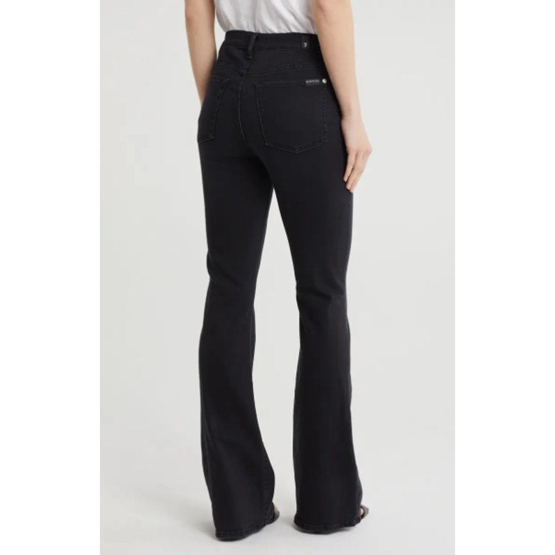 7 FOR ALL MANKIND Ali Classic Flare Jeans Size 27 US 4 Black Nights Stretch NWT