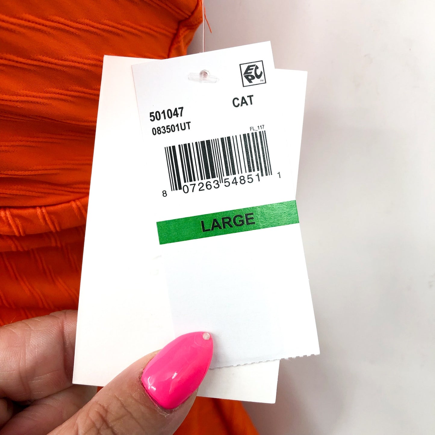 BECCA Women's Catalonia One Piece Swimsuit Large Carrot Orange Asymmetrical