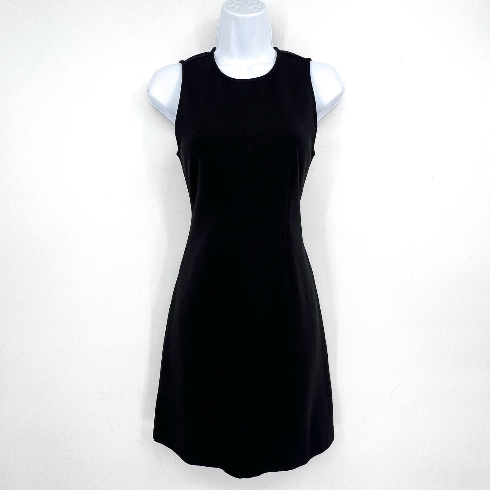 EVERLANE Women's The Dream '90s Shift Dress XS Black Sleeveless Stretch NWT