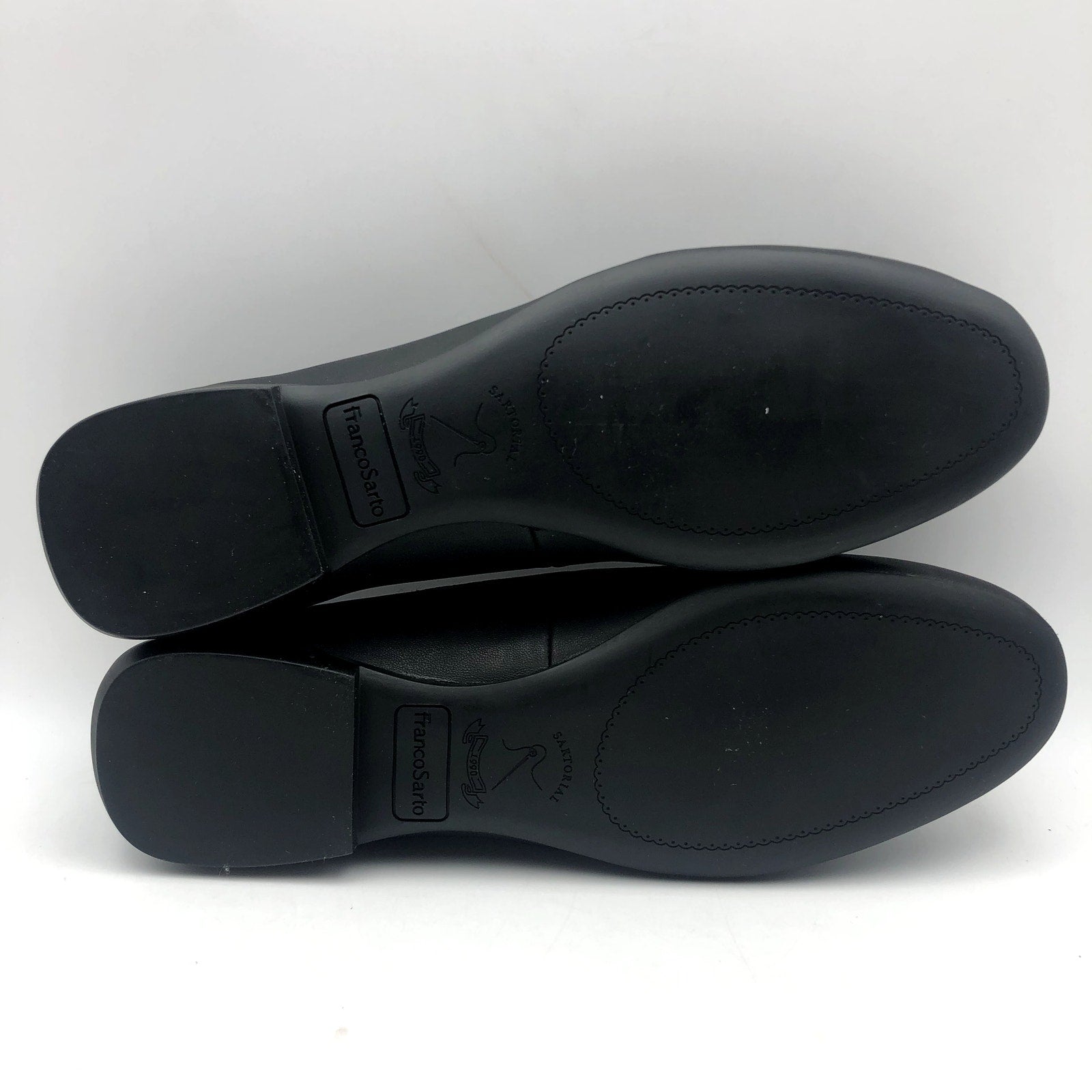 Franco Sarto Womens Faris Slip On Flats Size 9.5 Black Faux Leather Loafers NIB