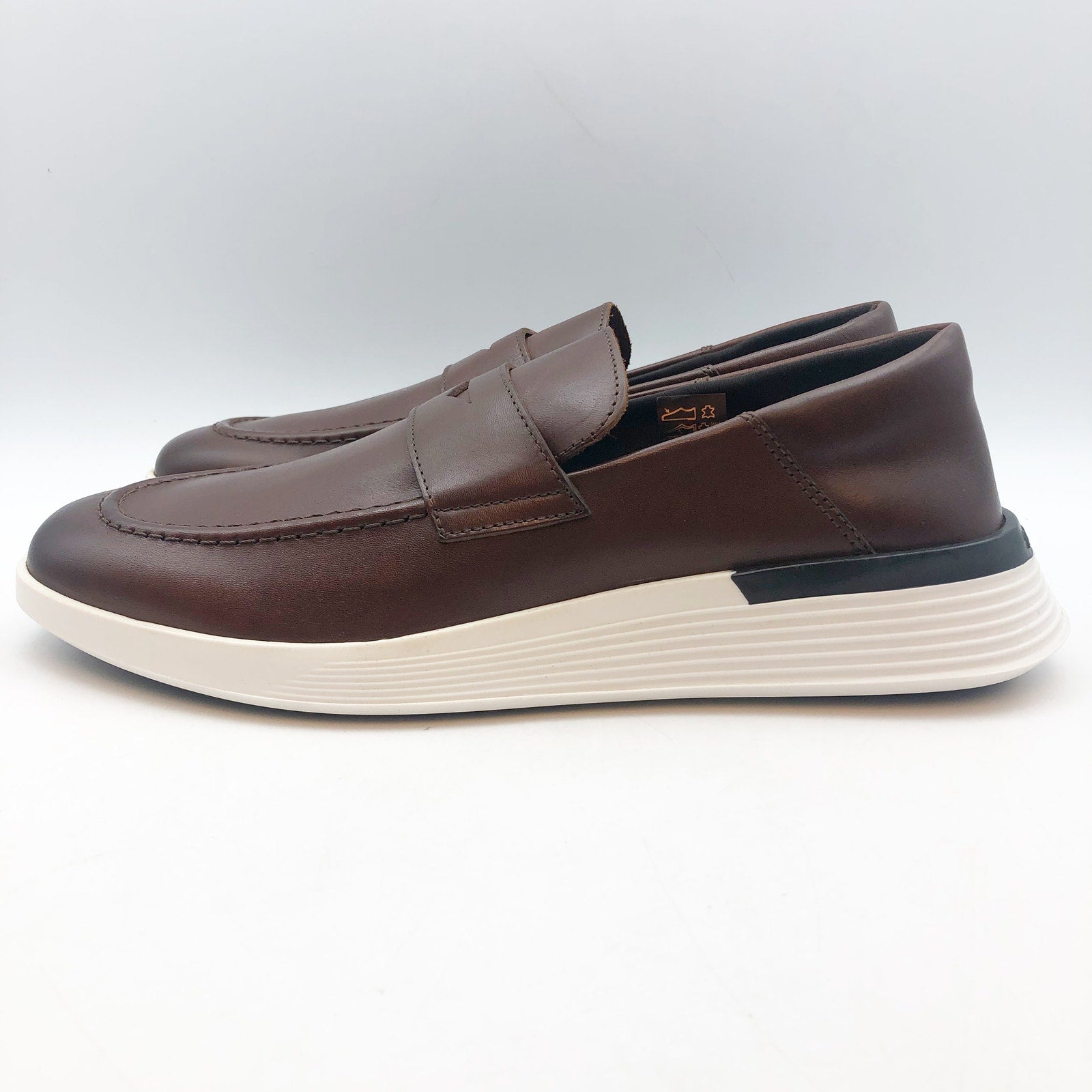 Wolf & Shepherd Crossover Loafers Mens 6.5 Womens 8 Brown Leather Slip On NIB