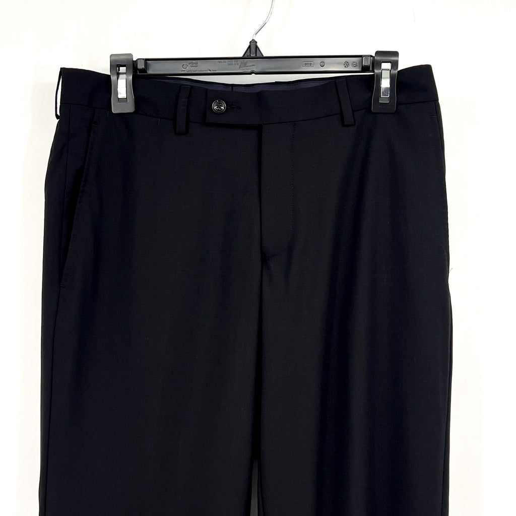 TED BAKER Men's Jim CT Dress Pants 31R Black Flat Front 100% Wool NWT