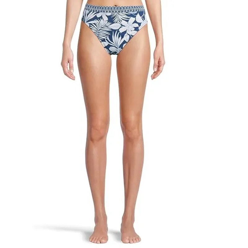 TOMMY BAHAMA Womens Island Cays Blooms Bikini Bottom Large Blue White NWT