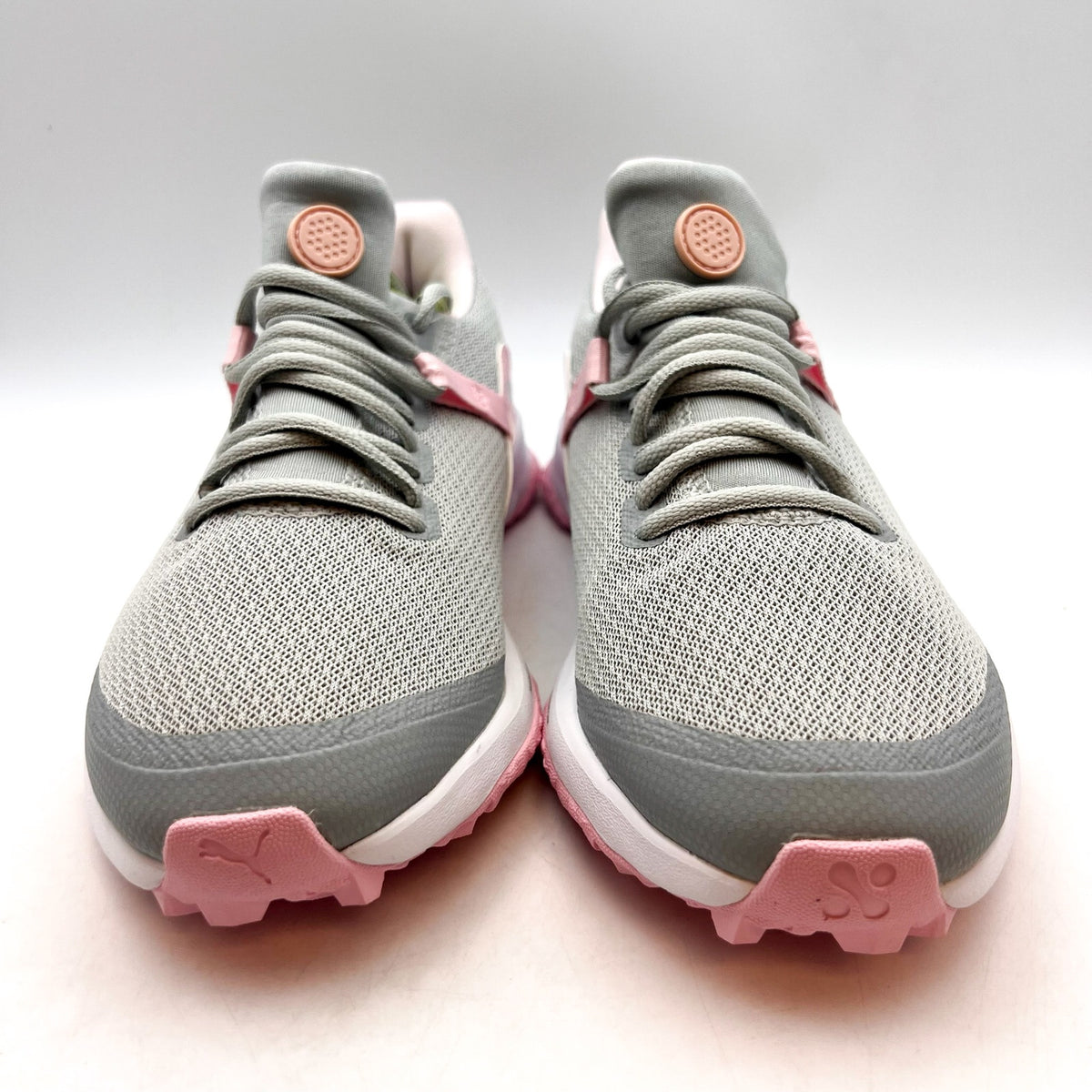 PUMA Big Girls' Fusion EVO Spikeless Golf Shoes Size 5 Grey Pink Athletic NWOB