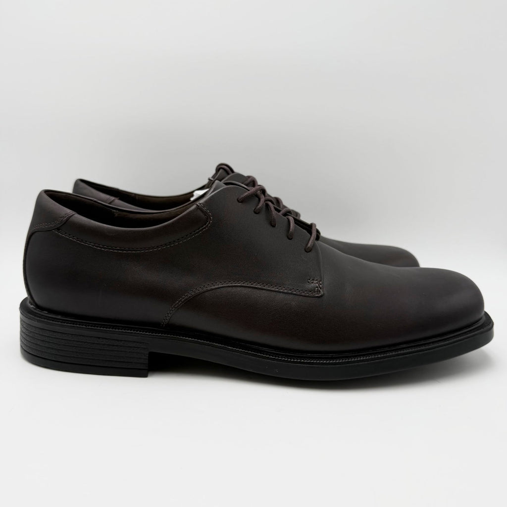 Rockport Mens Margin Plain Toe Oxfords Size 14 EU 49 Chocolate Brown NWOB