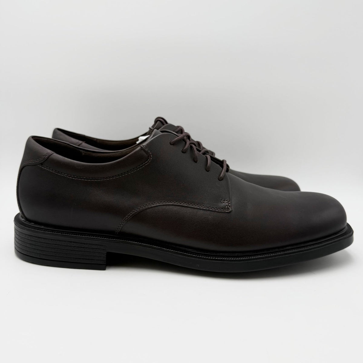 Rockport Mens Margin Plain Toe Oxfords Size 14 EU 49 Chocolate Brown NWOB