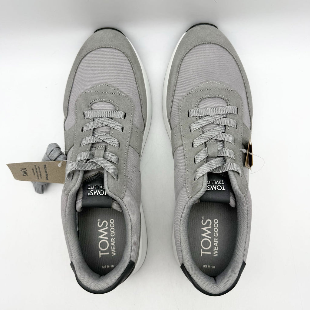 Toms Mens Travel Lite Retro Casual Sneakers Size 11 EU 44 Grey Suede NIB