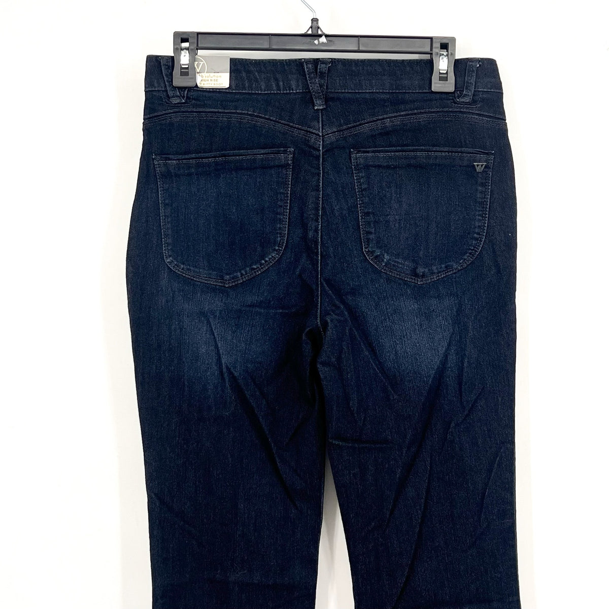 WIT & WISDOM Ab'Solution Itty Bitty Bootcut Jeans Size 8 Very Dark Blue NWT