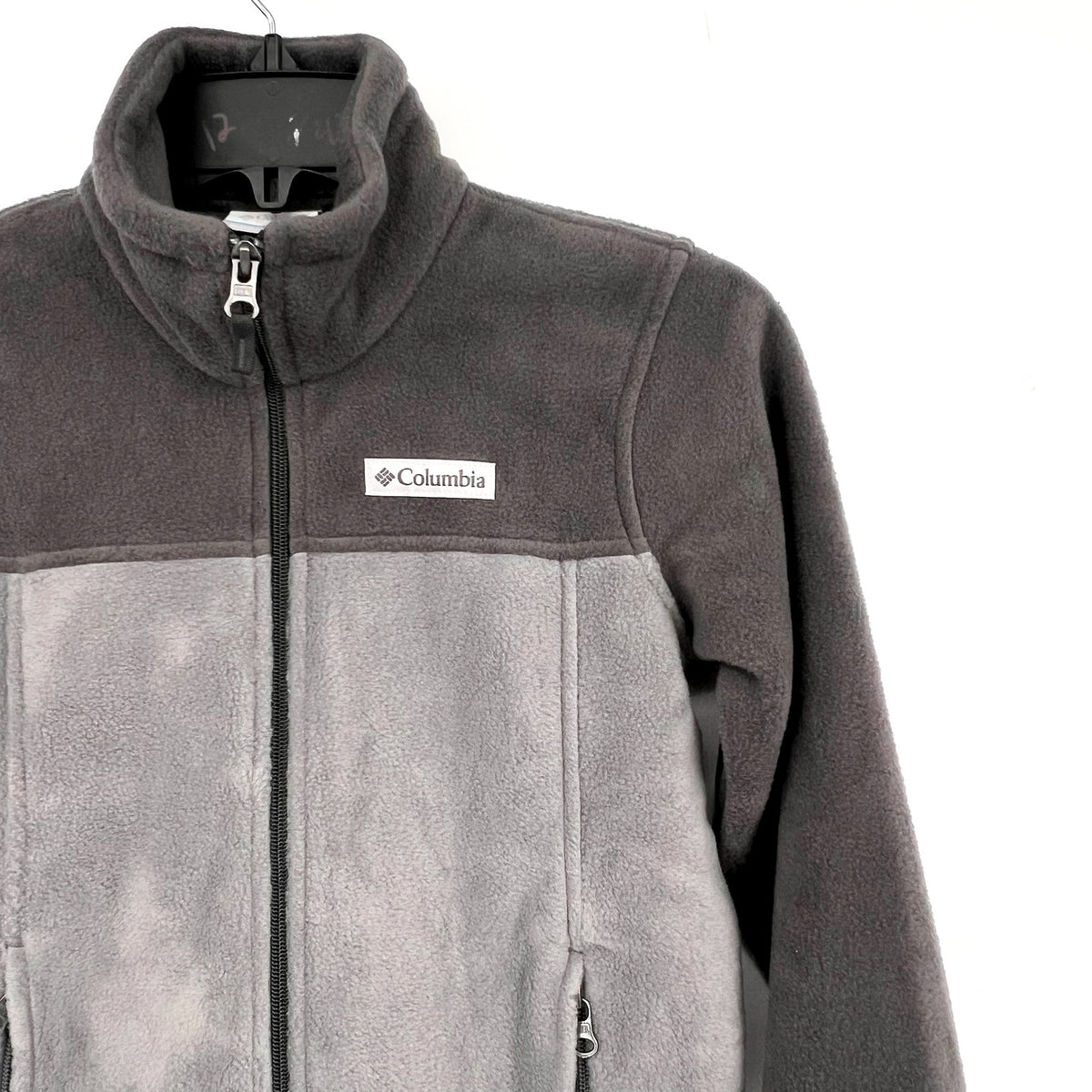 COLUMBIA Youth Steens Mountain II Fleece Jacket Small City Grey/Shark NWOT