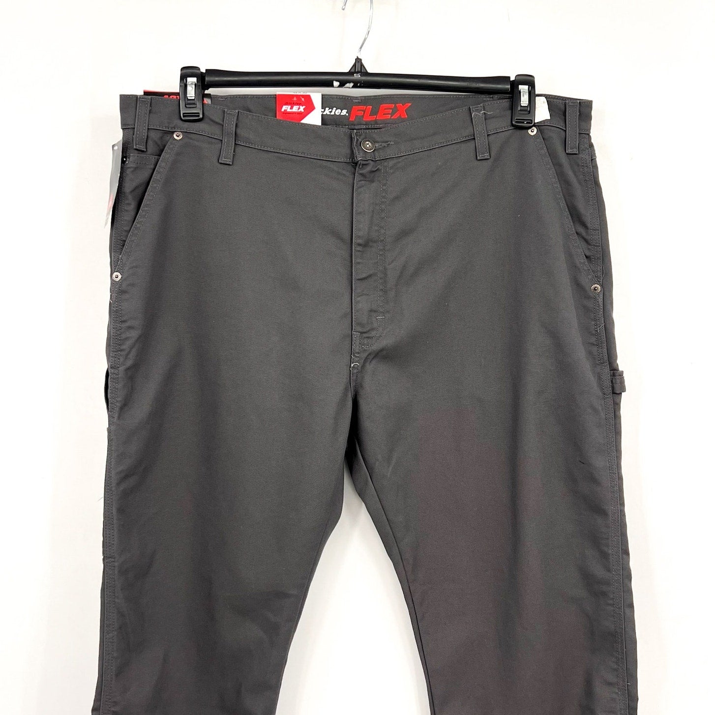 DICKIES Men's Duck Carpenter Pants 42x30 Gray Slate Regular Fit Stretch NWT