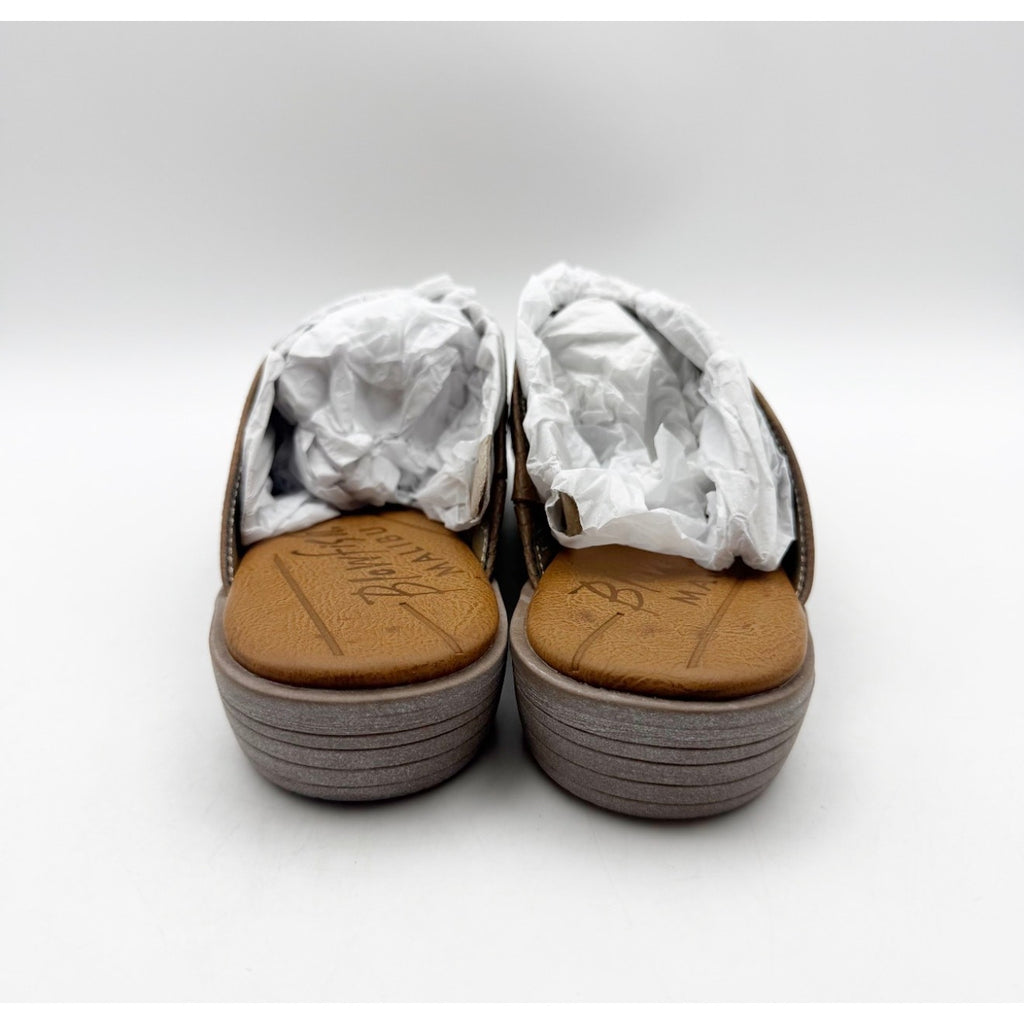 Blowfish Malibu Womens Hazel Mules Size 7 M EU 37.5 Brown Vegan Leather NIB