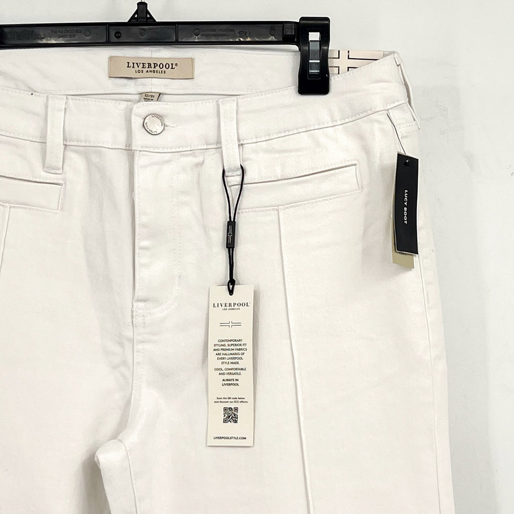LIVERPOOL Womens Lucy Bootcut Jeans Size 31 US 12 Bright White Midrise NWT