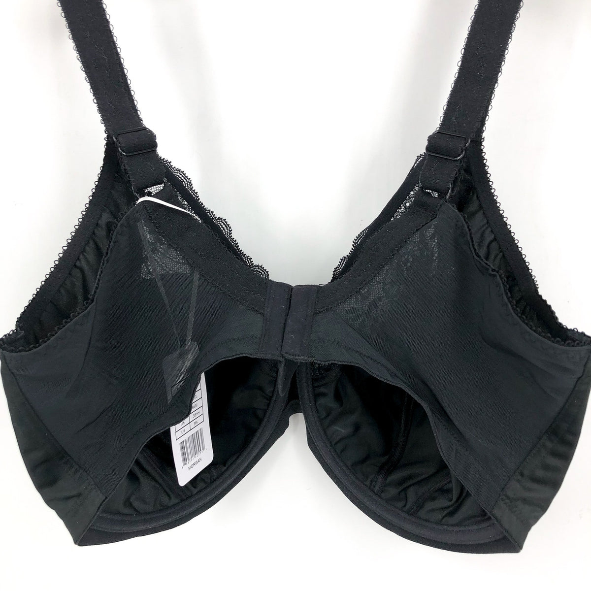 ELOMI Women's Morgan Underwired Banded Bra 38L Black Full Cup 4111 NWT