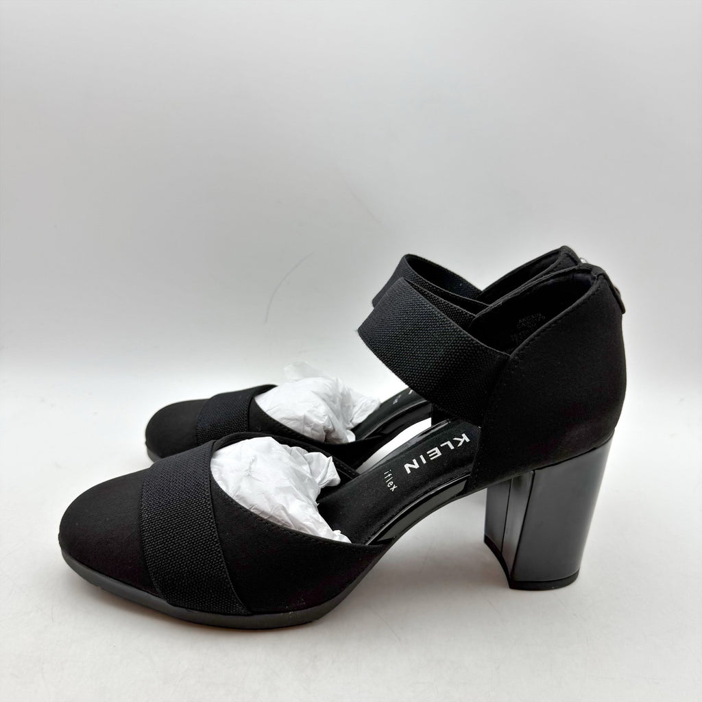 Anne Klein Womens Cailyx Ankle Strap Pumps Size 8 M Black Heels NIB
