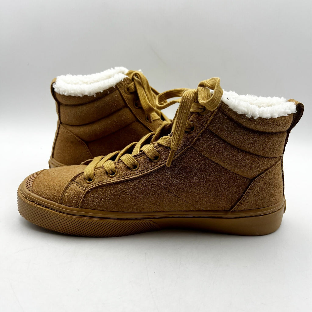 Cariuma OCA Therma High Suede Boots Mens 8.5 Womens 10 Tan Caramel Sneakers NIB
