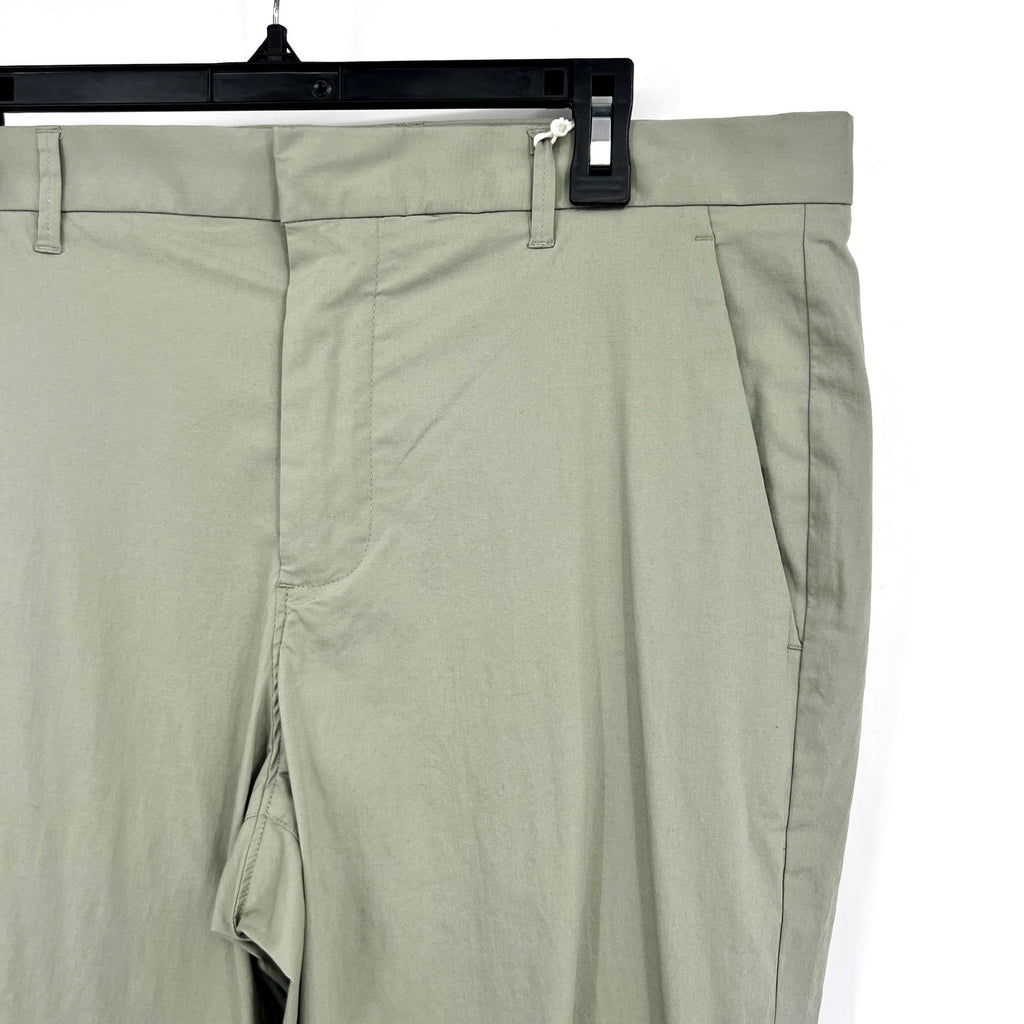 EVERLANE Mens Air Chino Pant 33x32 Sage Green Stretch Cotton Poplin Slim Fit NWT