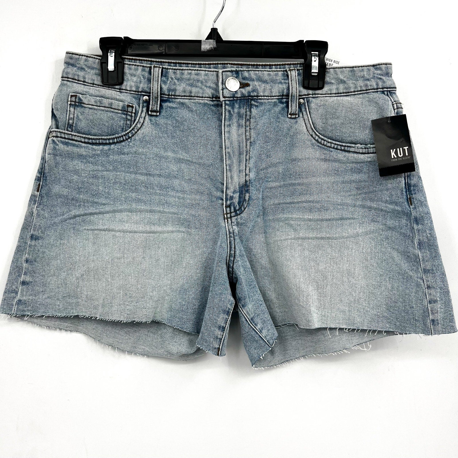 KUT FROM THE KLOTH Womens Jane High Rise Long Shorts Size 10 Blue Vintage NWT