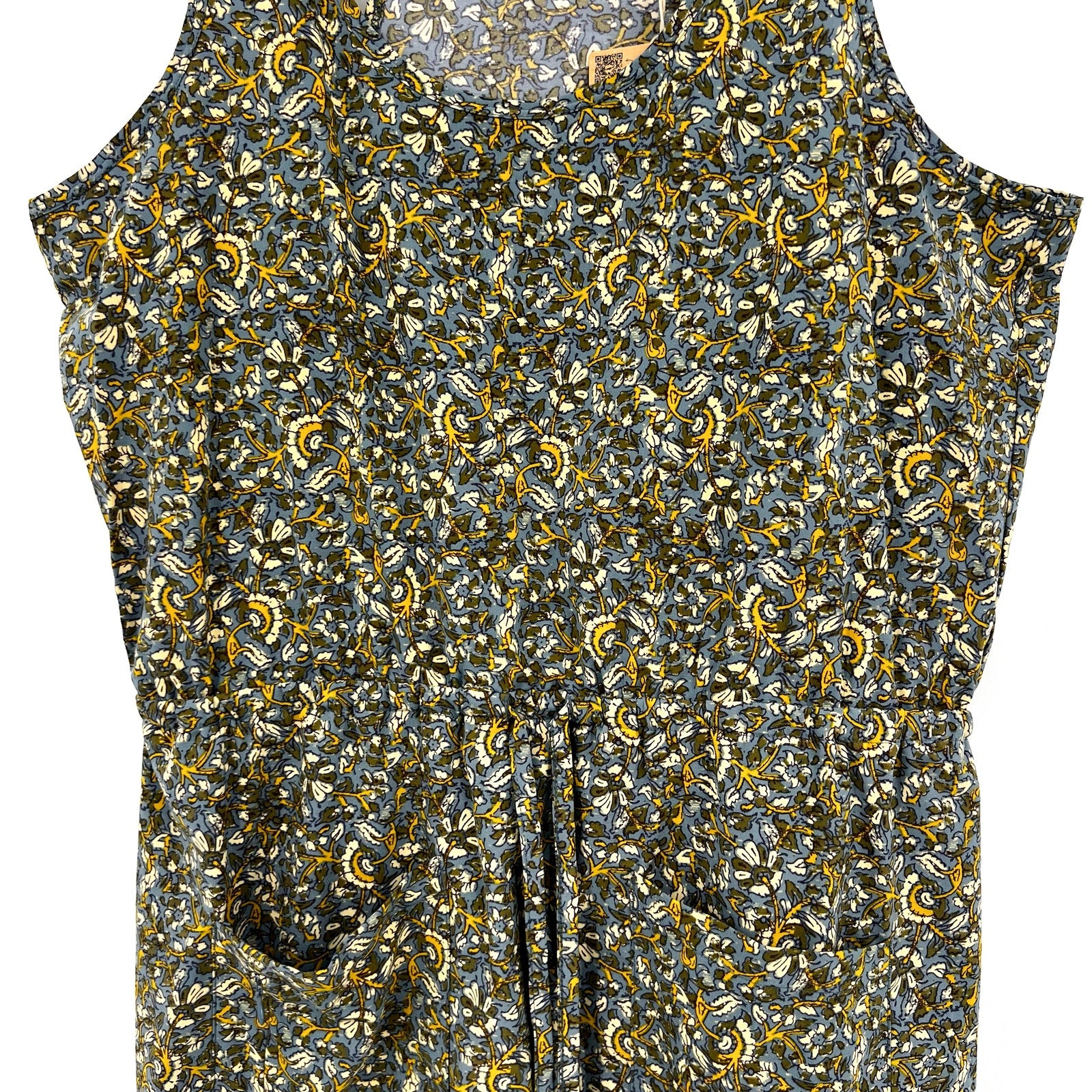 TOAD & CO Womens Sunkissed Livvy Tank Dress Large Green Black Floral NWT